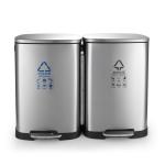 Fingerprint Resistant 40L Stainless Steel Outdoor Trash Can