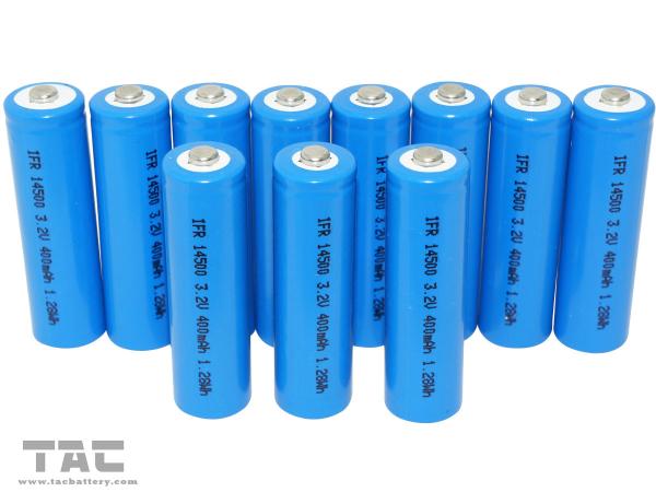 Quality AA 3.2V LiFePO4 Battery 14500 For Solar Light Solar Lawn Bike Head Lighting for sale