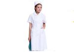 Medical Fabric Anti Chlorine Womens Nursing Scrubs With Two Front Patch Pockets