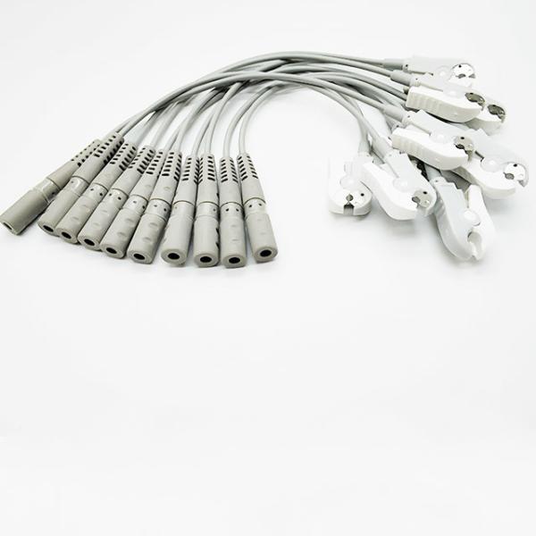 Buy cheap Adult / Pediatric 10 Lead ekg adapter cable leaders , Banana 4.0 Clip Banana Ekg Electrodes from wholesalers