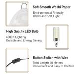 Noguchi Rice Paper Table lights Japanese Paper Lantern Standing Table Lamp Eye