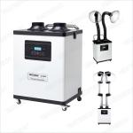 200W Hair Salon Fume Extractor White Color / Digital Display nail fume extractor
