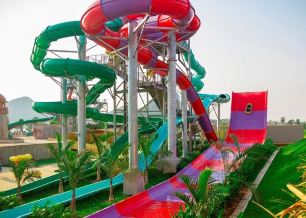 Buy cheap Indoor Outdoor Boomerango Water Slide 60X27M Area For Aqua Park , Holiday Villa from wholesalers