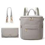 OEM ODM Travel PU Leather Backpack Diaper Bags 31*18*33cm