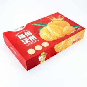 China Custom Design Fruit Packaging Box , Luxury Orange Square Gift Boxes on sale