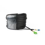 Waterproof Fibre Optical Patch Cable CPRI Black Color UV Resistant FTTA