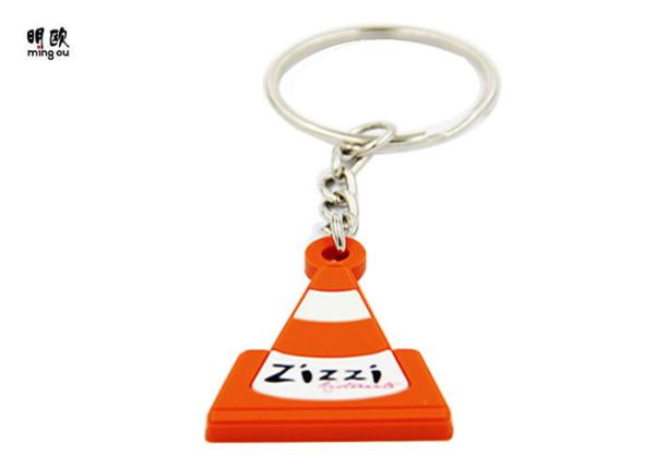 Buy cheap Customized Style Retro PVC Key Ring Lightweight Orange Color 18g from wholesalers