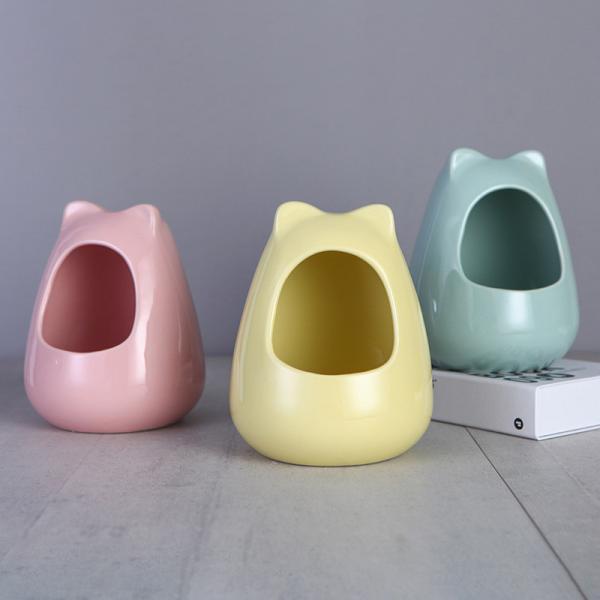 Buy cheap Hamster Bed House Sustainable Ceramic Totoro for Cooling in Summer Carton Design from wholesalers