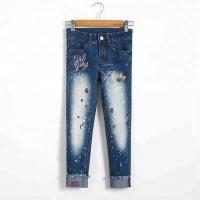 Buy cheap Slim Fit Kids Denim Clothes Children Jeans Pant Color Print Embroidered product