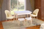 Buy cheap Hard Granite Surface Solid Wood Dinette Sets For Household Nordic Style from wholesalers