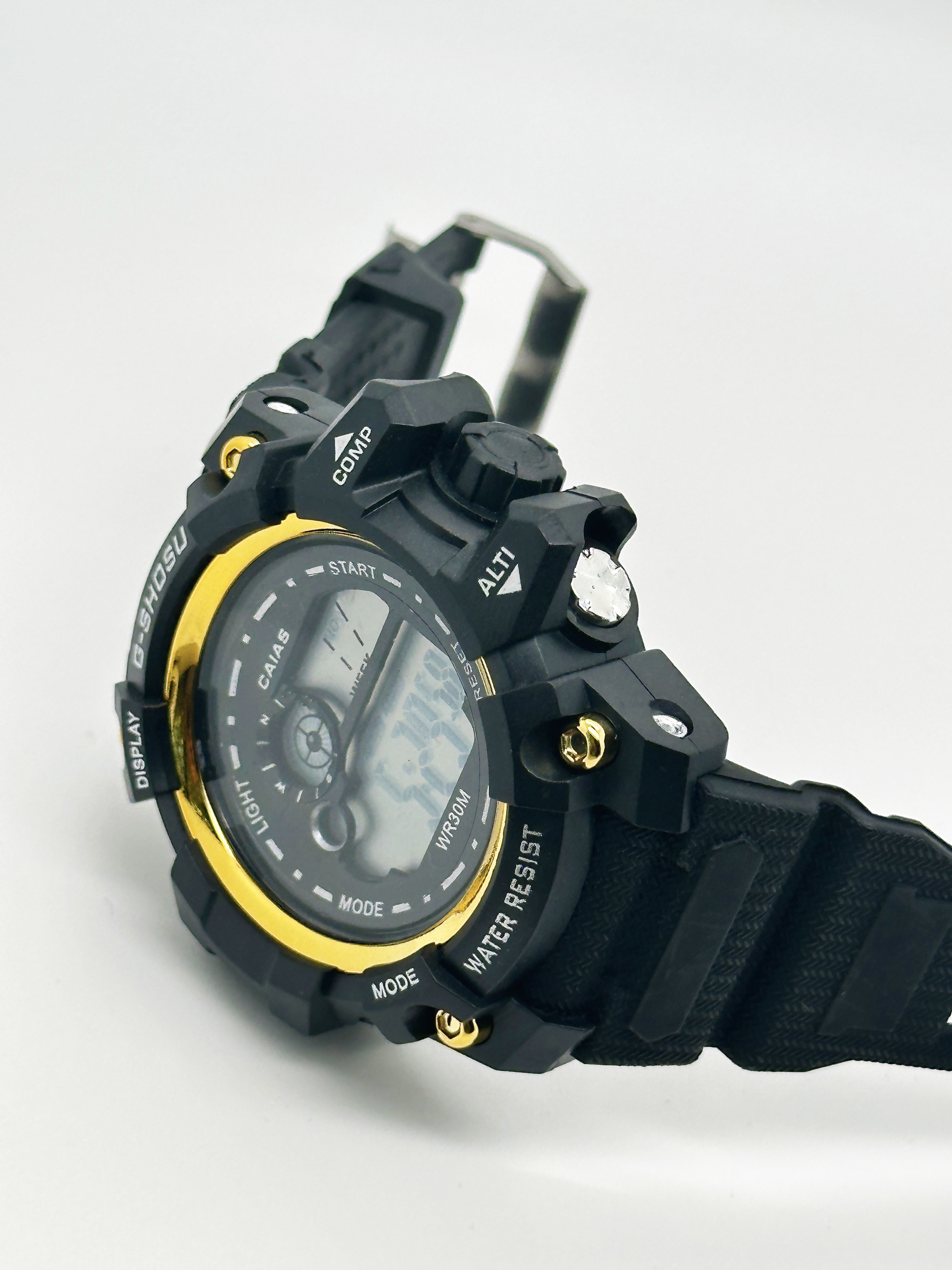 Silicone Band Digital Men Quartz Watch Sports Chronograph Watches