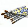Buy cheap Oem Multicolored Acrylic Nail Brush Soft Hair Kolinsky Soft Hair Marble Handle Point from wholesalers