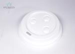 Plastic Hot Cups Takeaway Cup Lids Anti Leaking White / Black Color