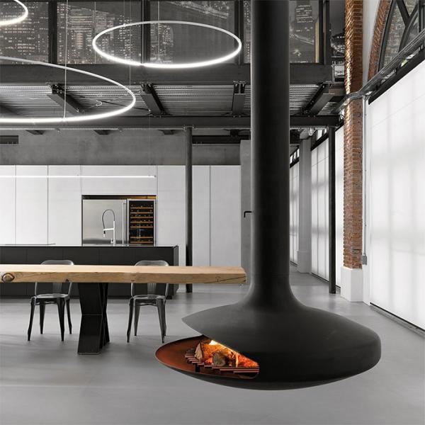 Buy cheap Efficient Log Burner Round Suspended Fireplace From Ceiling Heavy Duty Construction from wholesalers