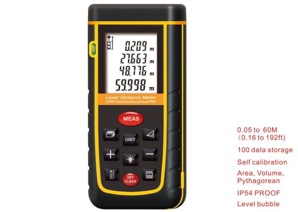 Buy cheap 10 key 60M Laser Distance Meter Rangefinder Range Finder Electronic Ruler Digital Tape Measure Area volume Tool Bubble from wholesalers