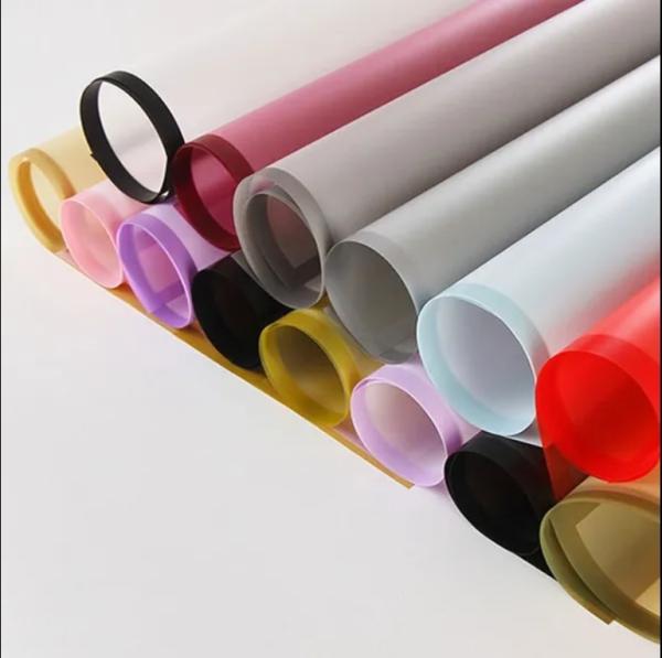 Florist Wrapping Paper Customized Color Plastic Flower Wrap Matte Edge