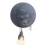 Loft Industrial Resin Wall Lamp Fixtures Art Decor Wall Mounted Gorilla Head