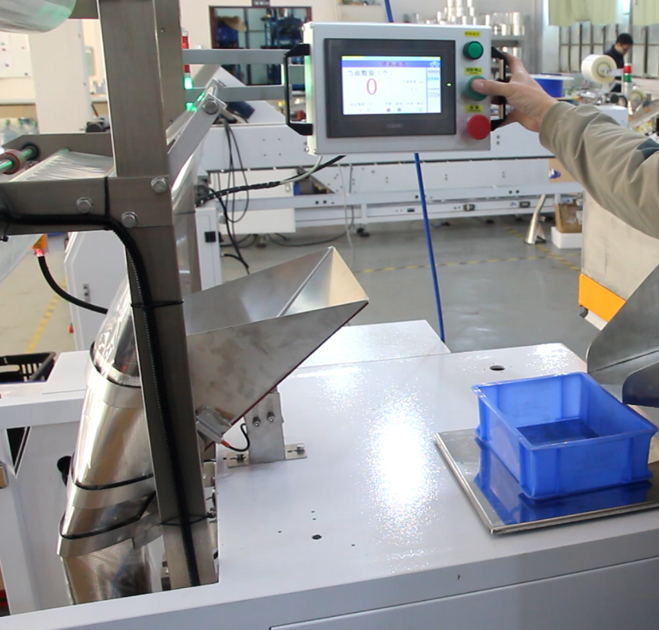 Tray Bulk Product Check Weighing Equipment Counter Filling Bag Wrapping Packing Machine