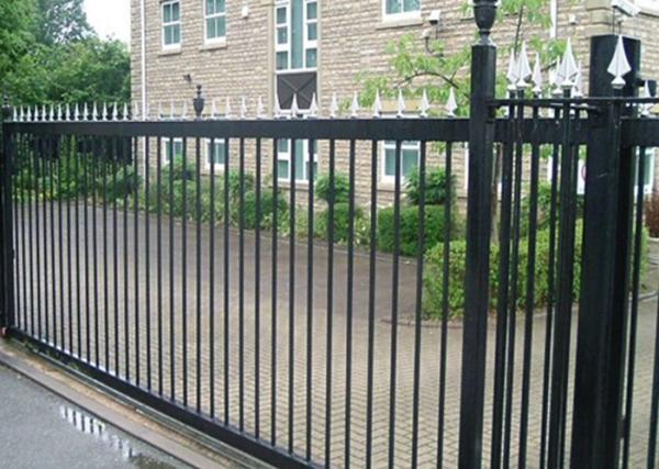 Industry Zone Spear Top Electric Sliding Gates For Driveways , High Levels