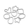 Buy cheap Heart Shaped Five Star Keychain Flat Key Ring Stainless Steel from wholesalers