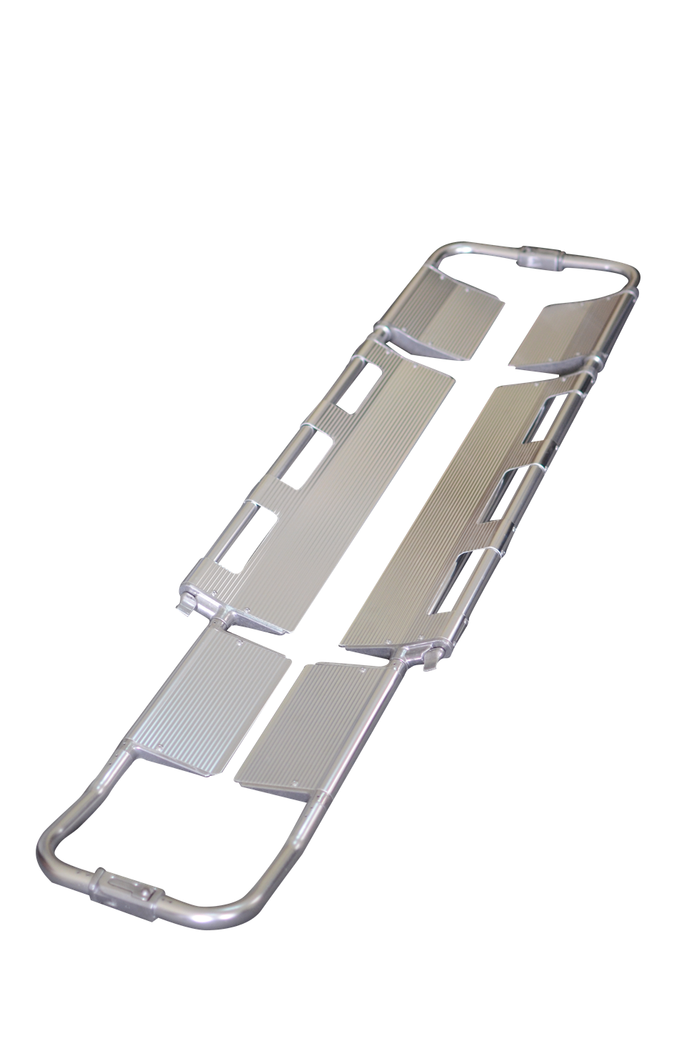 60mm Hospital Folding Scoop Stretcher Trolley Manual Power 180 Deg Adjustable