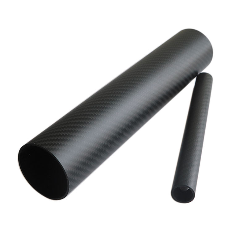 3K 180MM Diameter Carbon Fiber Tubes Strong Corrosion Resistance