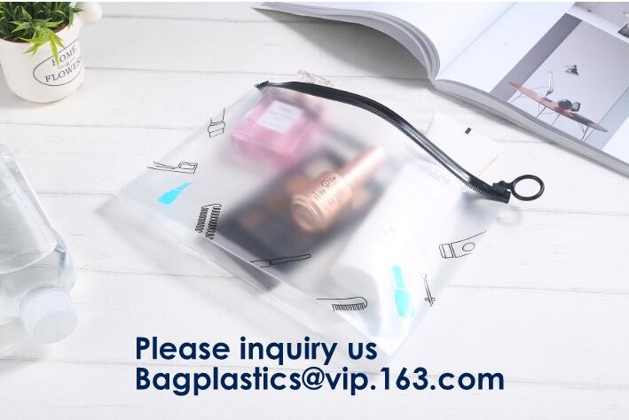 Transparent Pvc Slider Zipper Bag With Blue Side Gusset,Bottom Gusset Cosmetic Pvc Slider Packaging Bag Bagease Bagplast