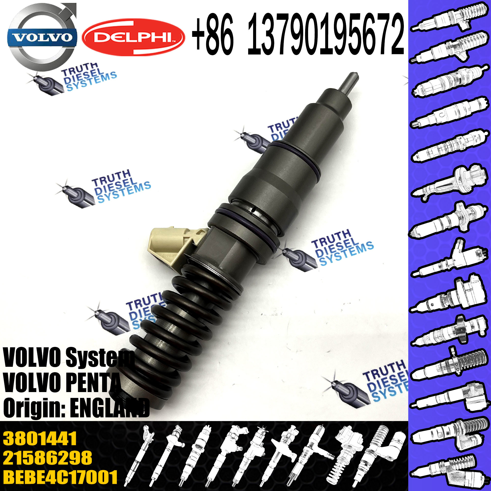 High Quality Diesel Fuel Injector 21506298 3801441 BEBE4C17001 For VOL PENTA