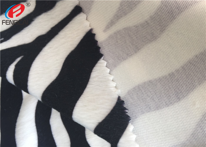 Zebra Printed Velboa Plain Dyed Velour Striped Velvet Upholstery Fabric For Home Textile