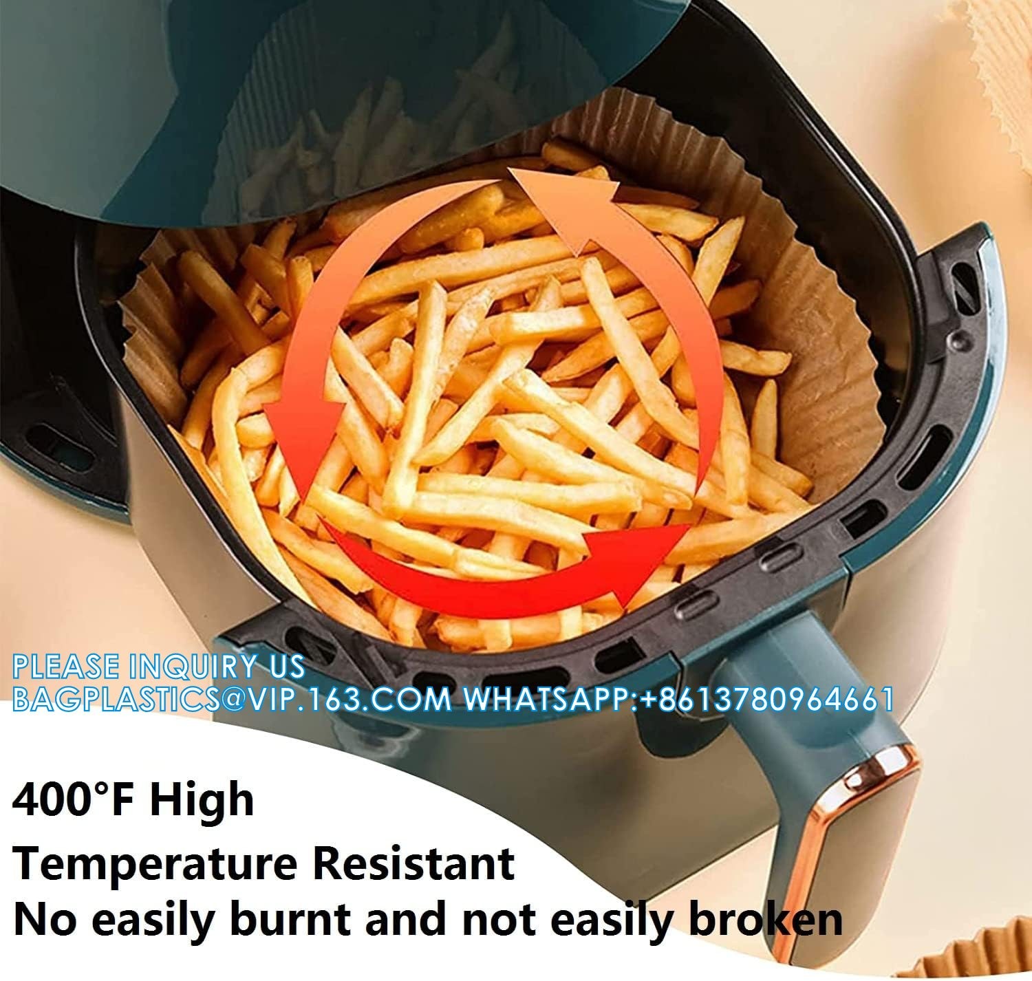 Air Fryer Paper Liners, 100PCS Non-Stick Disposable Liners, Baking Paper For Air Fryer Oil-Proof, Water-Proof
