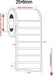25x6mm 2mil White Gloss High Temperature Resistant Polyimide Label For Anti