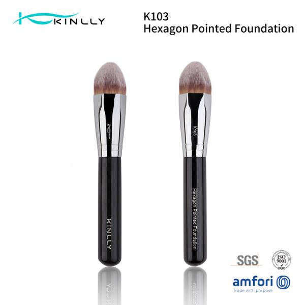 Buy cheap Tapered Foundation Luxury Makeup Brushes with Soft Synthetic Bristles from wholesalers