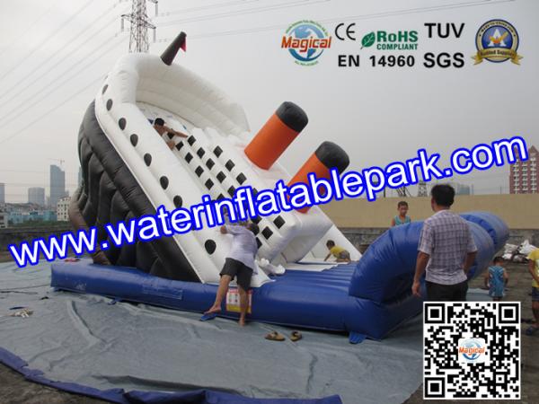 Buy cheap Giant Titanic Inflatable Slide For Kids WaterProof And Fireproof from wholesalers