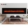 Buy cheap 198cm Wall Mounted Electric Fireplace Room Heater Tempered Black Painted Glass from wholesalers