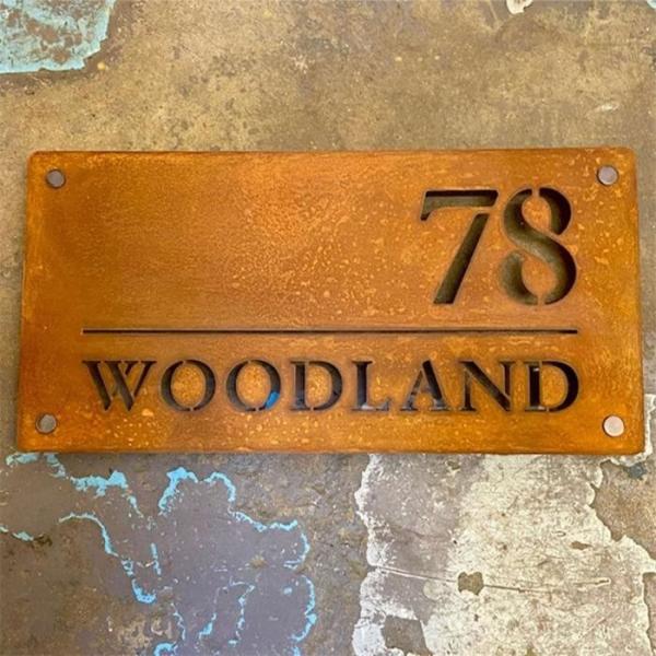 Buy cheap Vintage Corten Steel Wall Art House Number Ornaments OEM ODM from wholesalers