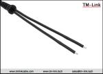 AMP 4.96mm pitch 2P housing connector 18AWG Black PVC Jacket power cable