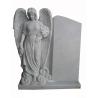 Buy cheap American style white marble standing Angel statue headstones from wholesalers