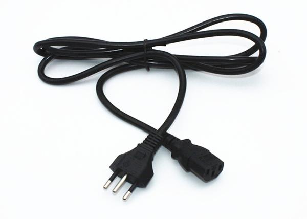 Buy cheap High quality Brazil UC 3 pin power cord lead cable plug 10A rated 0.5mOEM from wholesalers