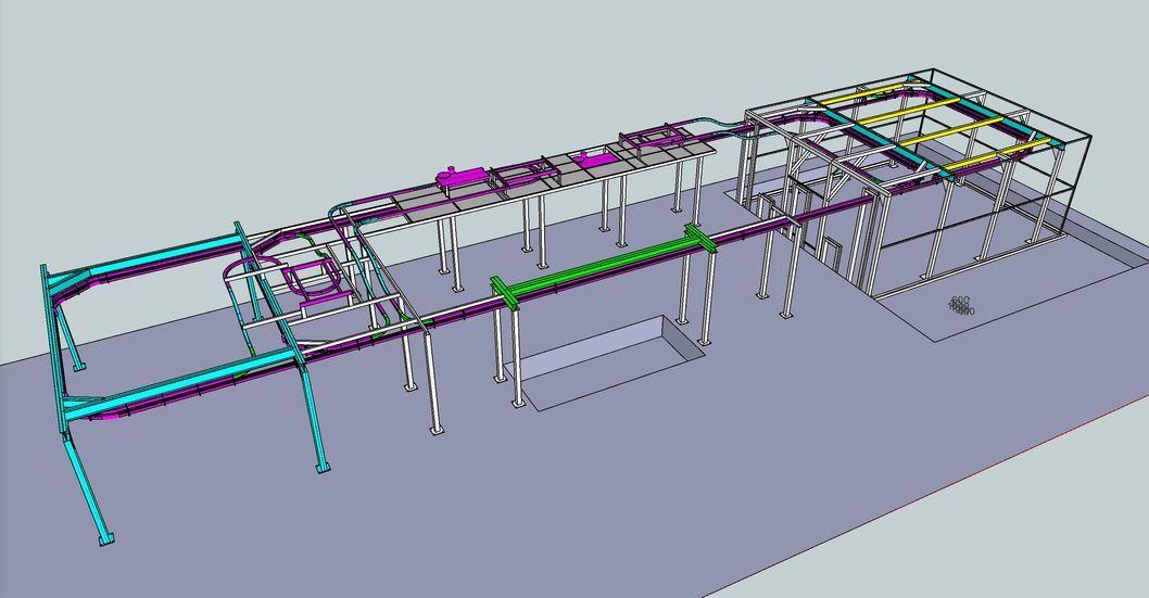 Professional Powder Coating Line Powder Coating System for Various Sizes Aluminium Profile