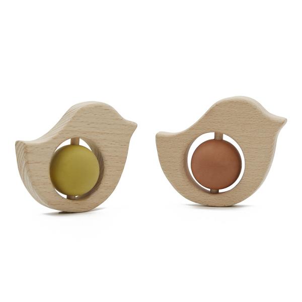 Buy cheap Chick Type BPA Free Baby Boy Rattle Laser Etch Educational Wood Toy from wholesalers