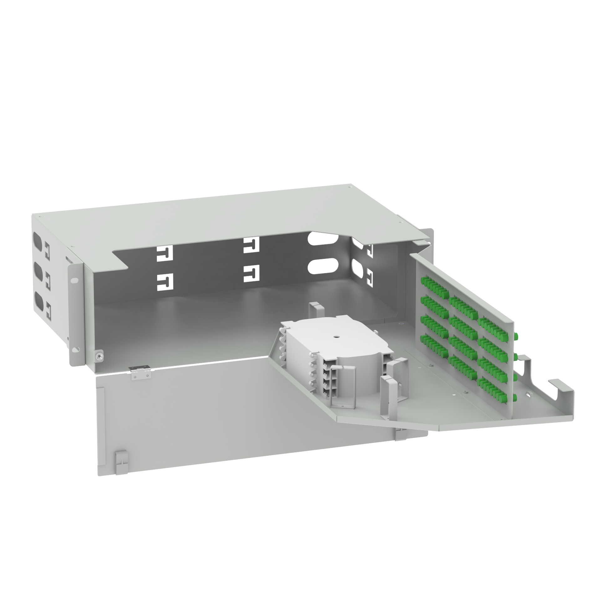 Sub Optic Distribution Frame FC APC Type 96 cores 19 Inch Swing Optical Fiber Patch Panel