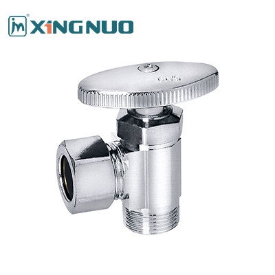 full open angle valve with socket Sandblast and Nickel Plated Brass Angle Stop Valve with Manual Power