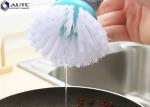 Eco Friendly Dish Cleaning Brush With Plastic Anti - Skid Handle High Efficiency