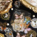 Vintage Plant Gilded PET Sticker Aesthetic Planning Sticker DIY Handmade