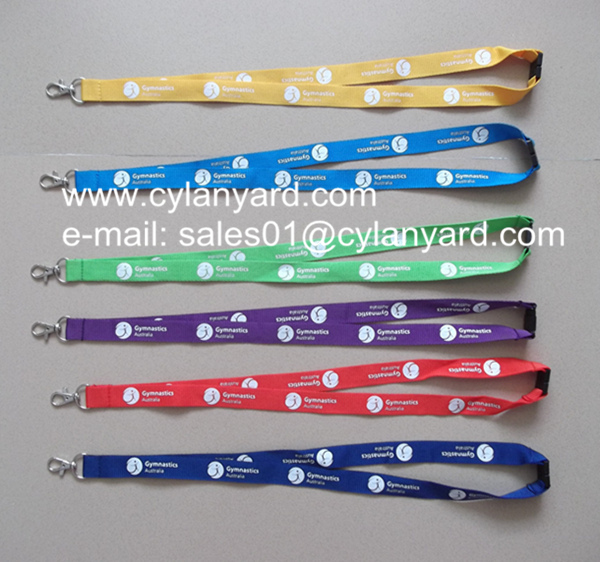 Dyed polyester neck straps
