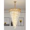 Buy cheap LED Spiral Luxury Crystal Golden Big Chandelier Duplex Building european crystal chandeliers(WH-NC-94) from wholesalers