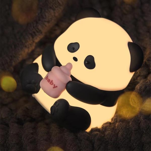 Buy cheap New Cute Animal Lithium Battery Operated Silicone Timer Night Light Baby Lamp Silicone Panda Night Light For Gifts from wholesalers