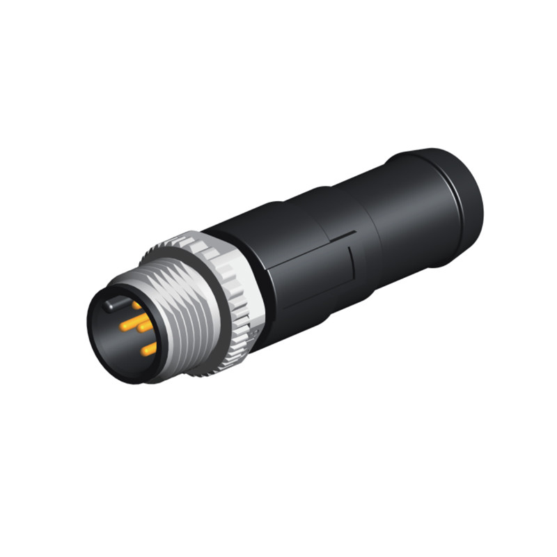 Male Female Connector Waterproof 4 Pin M12 Sensor Plug Ip67 M12 Terminal Resistance Pin Plug