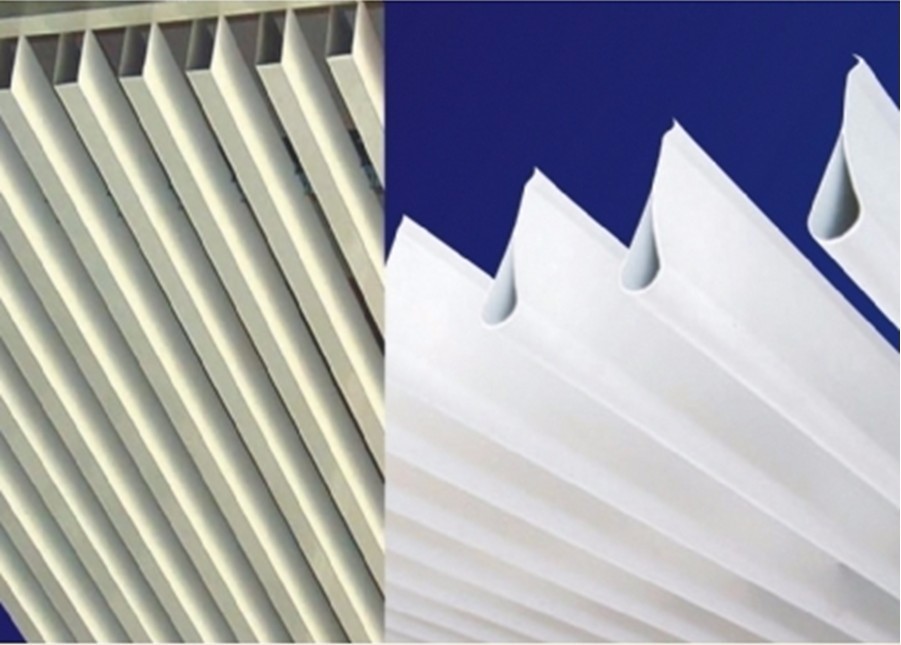 25Wx150H Aluminum Metal Ceiling Thickness 0.7mm Dripping Baffle Ceiling