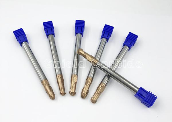 Buy cheap Long Straight Shank 2 Flute Ball Nose End Mill For Hardened Steel HMX-2BL from wholesalers